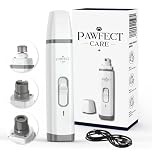 Pawfect Care Dog Nail Grinder - 2-Speed Very Quiet Dog Claw Grinder with LED Light, Safe Pet Nail Trimmer for Small, Medium & Large Dogs and Cats