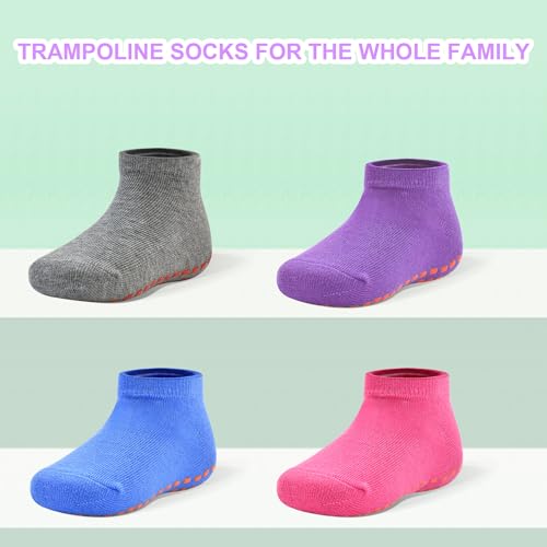 SkiBeaut Meias antiderrapantes de trampolim para crianças, jovens e adultos, meias atléticas para me