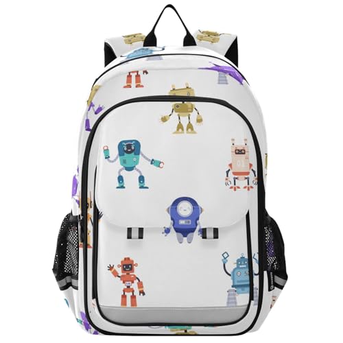 Sac à dos ordinateur portable Kawaii Robot pour collège et lycée A1393