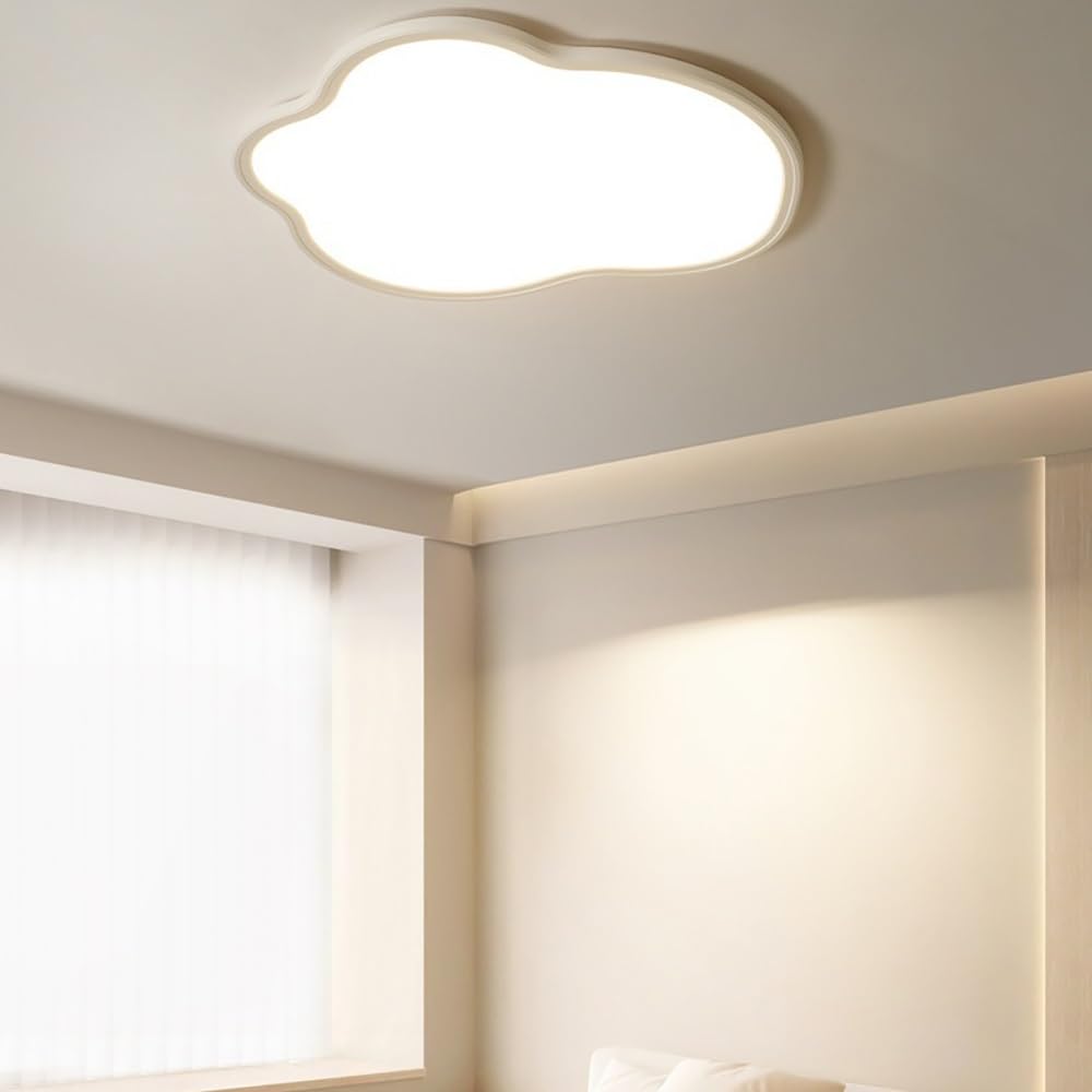 Lampy Sufitowa LED Chmura Nowoczesna Biała Ultra Cienka, Plafon Pełne Spektrum Ściemnialne Oświetlenie Sufitowe do Sypialni Gabinetu(3 modes)