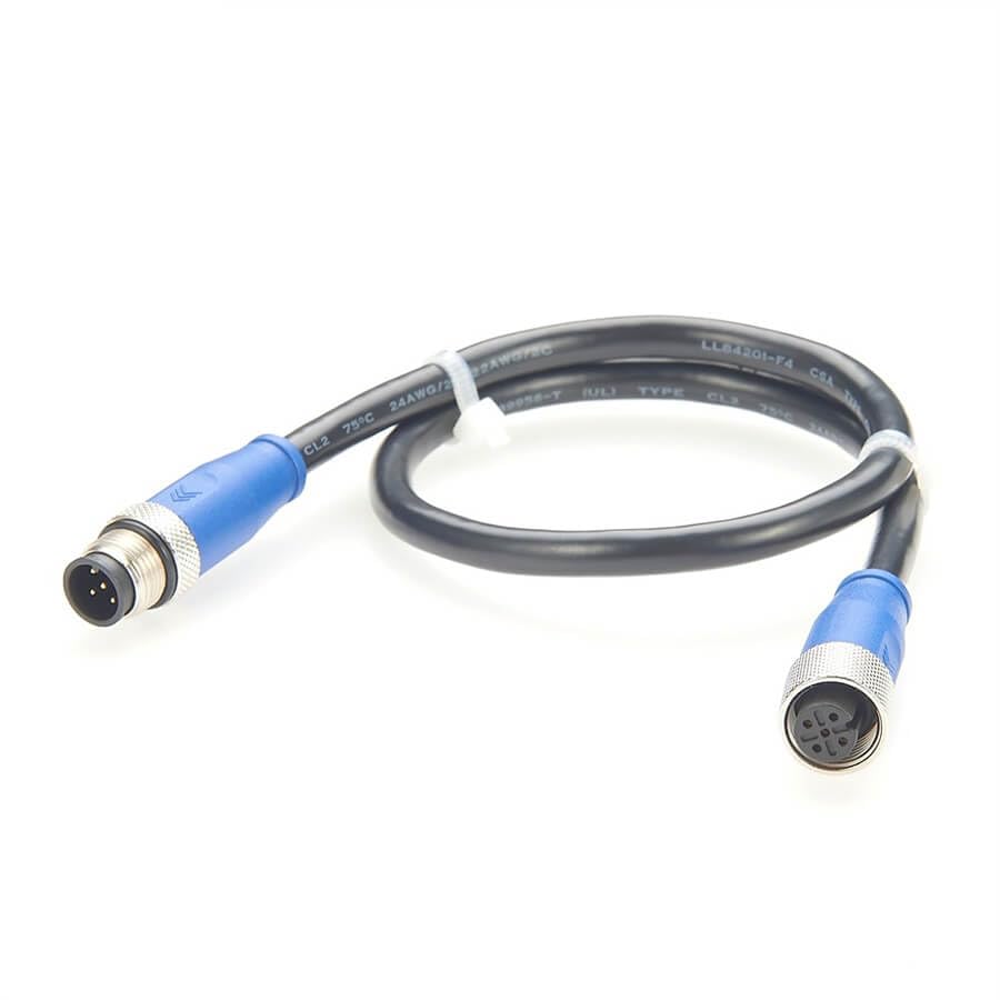 Marine NMEA 2000 Cable M12 Male 5 Pin to Female 5 Pin Cable Lenght 1 Meter for Marine Electronics Network