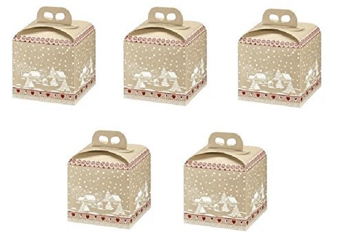 IRPot - 5 CONTENITORI per PANETTONE in Cartone