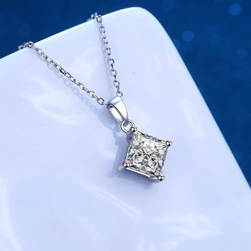 Collier Moissanite 2CT en argent massif, l'éclat du diamant sans ternir