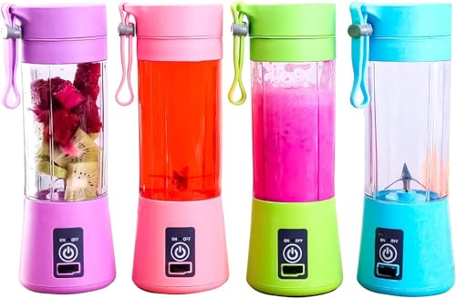 Mini Liquidificador Portátil Shake Juicce Cup USB C/ 6 Lâminas Re...