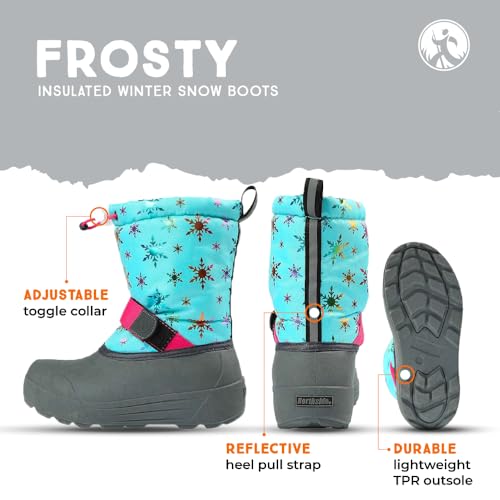 Image of Northside Frosty Insulated Winter Snow Boots for Girls and Boys with Rugged, Water Resistant Nylon Upper, Quick-Drying Lining, Removable EVA Insole, and Durable TPR Outsole