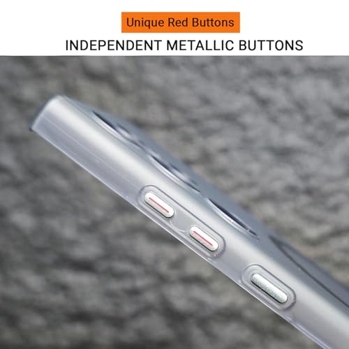 Image of Kapa Matte Magnetic Wave Grip Back Cover for Samsung Galaxy S25 Ultra | [MagSafe Compatible] Wireless Charging, Slim, Metal Buttons Frosted Back Case (White)
