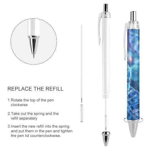 Bolígrafo retráctil de tinta azul para oficina y trabajo diario, pack de 4 unidades 4