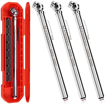 ETENWOLF Pencil Tire Pressure Gauge 3 Pack (10-50PSI, 10-85PSI, 20-120PSI)