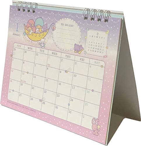 Sanrio Little Twin Stars Desk Ring Japanese Calendar 2020 Year 12 Month Japan (Type-A)