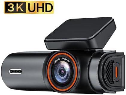 Juo C10 Pro 3K UHD HDR Wi Fi Ekranlı Araç Kamerası 170 Derece Geniş Açı Gece Görüş G-Sensörlü Araç İçi Kamera — Amazon ürün görseli