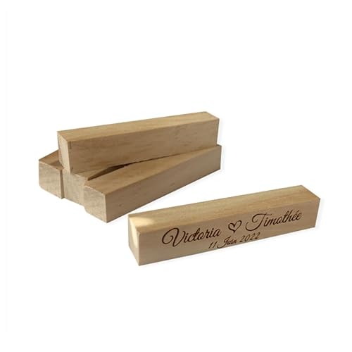 lotdevin Repose Couteaux de Table Bois personnalisés (6 UNITÉS) - Porte Couteaux de Table avec Gravure Prénoms & Logo [ Repose cuillere Cuisine ]