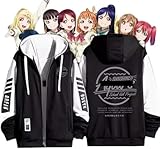 ラブライブ パーカー 長袖 コート 幻日のヨハネ SUNSHINE Superstar 虹ヶ咲学園 唐可可 葉月恋 ジャケット かわいい 薄手/厚手 トップス フード付き プレゼント (グレー2,S/厚) [並行輸入品]