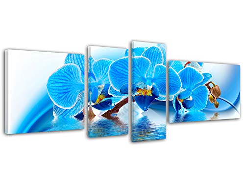 DECLINA – Tableau Décoratif ORCHIDÉES BLEUES – Ambiance Nature Apaisante – Impression Haute Définition Sur toile – Atelier Français