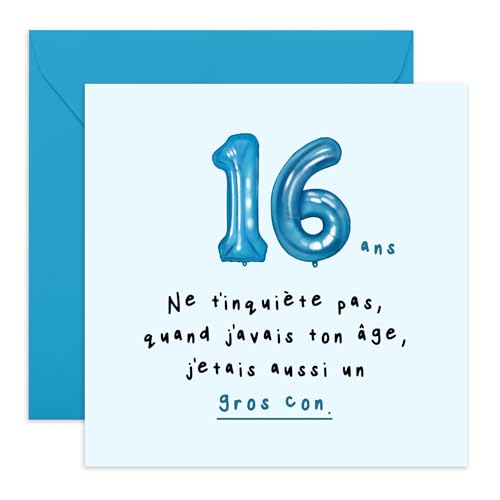 La Mejor Selección de Pour Lui los 5 más buscados. 40 Central 23 Carte d'anniversaire amusante pour lui (16 ans) - « J'étais un gran con» - Carte coquine pour elle, fils ou frère - Livrée avec autocollants rigolos pour un...