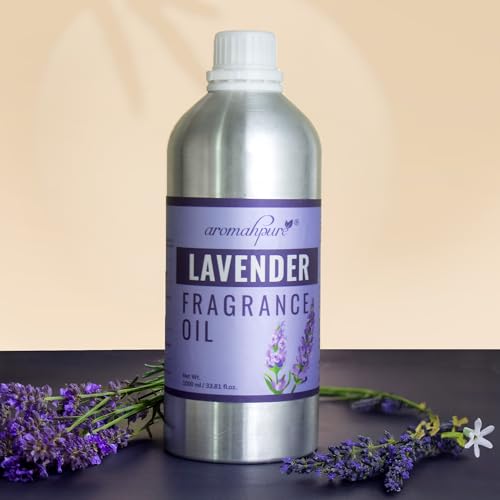 Image of Aromahpure Lavender Aroma Oil | 1 Liter Undiluted & Natural | Long-Lasting Scent for Aromatherapy, Candle & Soap Making, Diffusers, Room Freshener, Humidifier, Bathroom Revitalizer & Home Essentials
