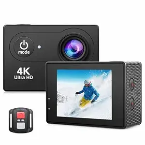 Exxelo H9R Wi-Fi Waterproof Sports 4K Action Camera - Ultra Hd 1080p, 16Mp,2 Inch LCD Display