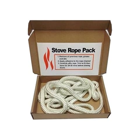 Stove Door Replacement Fibreglass Rope Kit 6mm x 2m Soft Rope Cover