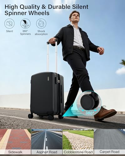 Image of Hanke 28 Inch Expandable Large Checked Luggage, Hard Shell with Side Hook
