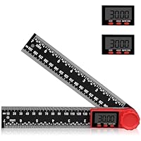 Winkelmesser Digital, Aweohtle 2 in 1 Digitaler Winkelmesser mit Lcd Anzeige,HOLD und Feststell Funktion, 360° drehbares Winkellineal für Maschinenbau, Holzbearbeitung und Messung - 400mm