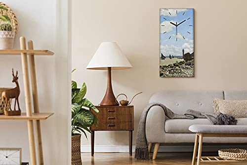 Horloge sur toile Honfleur silencieuse pour un salon apaisant sans tic-tac - 4