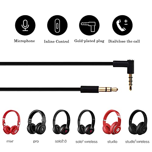 Cable auxiliar negro jack 3.5mm con micrófono miniatura 4