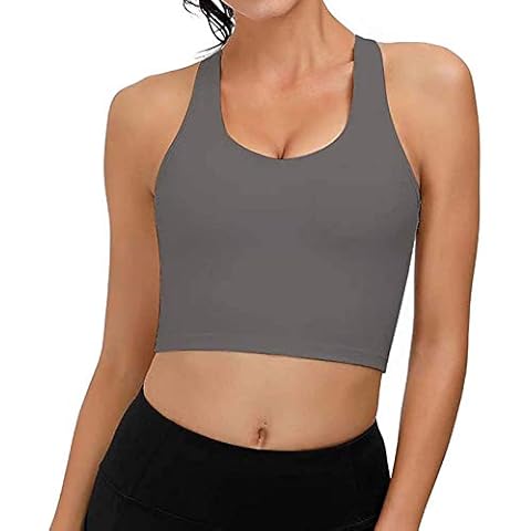 FNKDOR Fashion Women Seamless High Impact Vest Ladies Wirefree Yoga Sports Bra Chest Removable Pad Short Tank Tops Cover