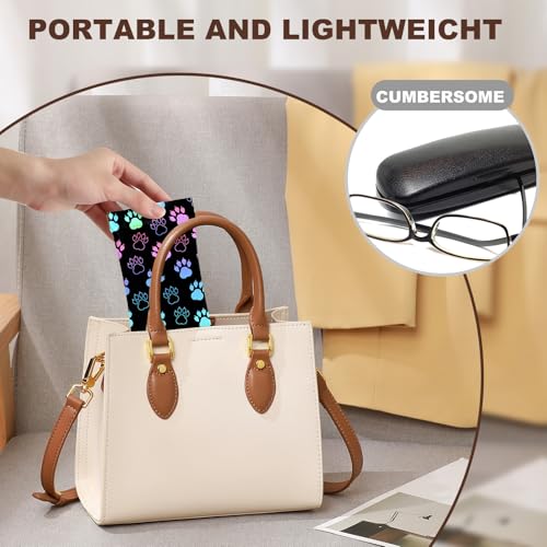 Image of Anikathy 2Pcs Sunglass Eyeglass Glasses Case Soft PU Leather with Cleaning Cloth Cute Glasses Pouch Bag for Men Women Girs