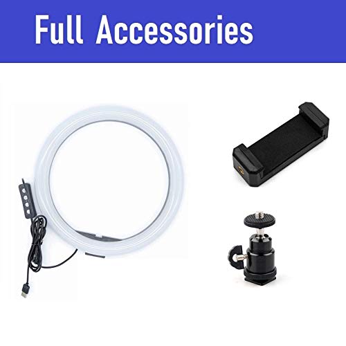 Webcam Light, Ring Light For Logitech Webcam C920,C922X,C930E,Brio 4K,C925E,C922,C930,C615 1/4'' Screw Hole- 10'' Light (Without Tripod And Stand) #TOP7