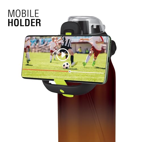 Image of MILTON Juwel 1000 Premium Crystal Clear Unbreakable Material Sipper Water Bottle | BPA Free | One-Touch Open |Leak-Proof | Sturdy Handle Cum Mobile Holder | Ideal for Office, School, Gym, 975ml, Black
