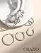 ORAZIO 4 Pairs Stainless Steel Hoop Earrings Set Cute Huggie Earrings for Women,Silver-Tone,10MM-20MM