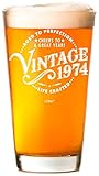 1974 48th Birthday Gifts Beer Glass for Men Women | Birthday Gift Man Woman Turning 48 | Funny 48 th...