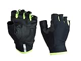 Sommer-Fahrrad-Handschuhe, schwarz, aus technischem Stoff für Rennrad, Zubehör für Herren Damen Kinder (Gelb, M)