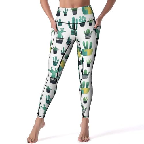 Legging de yoga imprimé plantes grasses pour le studio - 2
