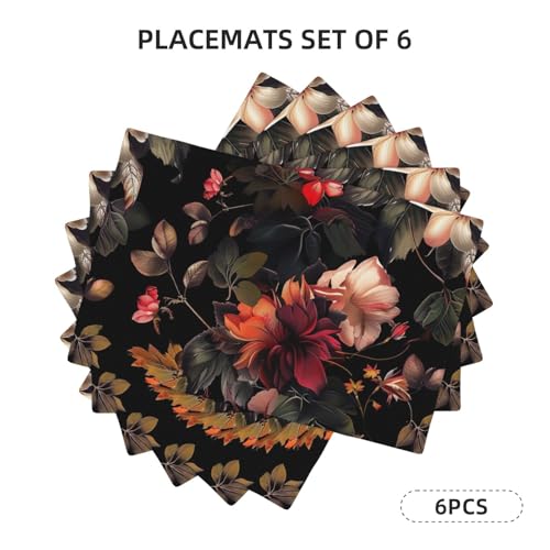 Set de table floral pour repas de famille chaleureux