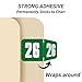 2026 Year Stickers, Doctor Stuff 2026 Chart Stickers, Safeguard Style Ringbook Sheets, Green Color Coded, USA Made Year Labels for End Tab File Folders, 270/Package, 3/4
