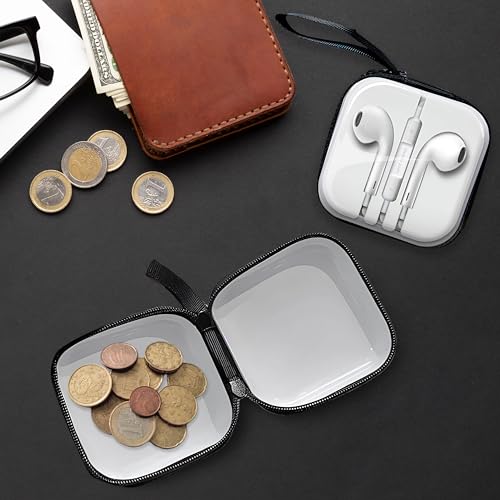 Image of Kraptick Multipurpose Coin Pouch - Compact Zipper Purse for Coins, Cash & Small Essentials Durable & Stylish Fabric Mini Organizer for Daily Use (Earphone Design) (Pack of 2)