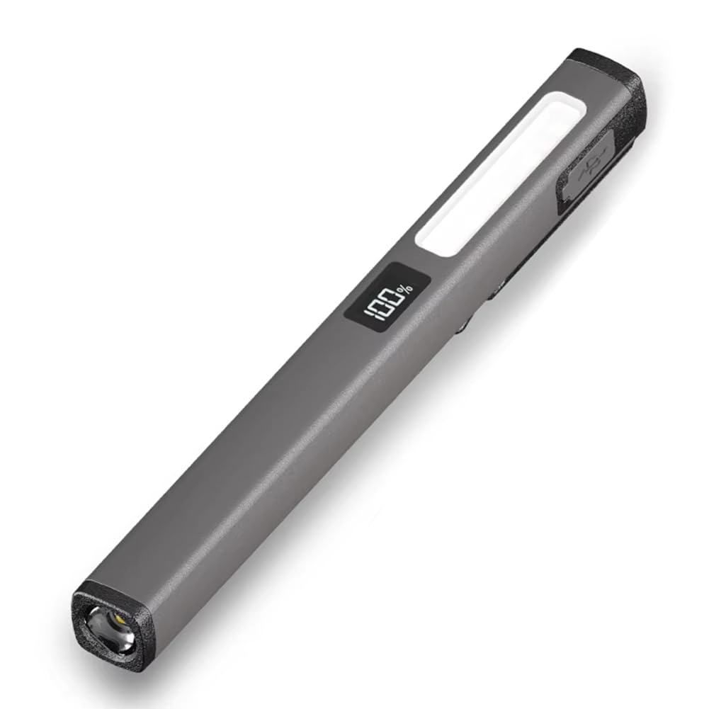 Jnchdghwa Rechargeable COB LED Pen Flashlight with Magnet for Outdoor and Work Mini Cob Light Magnets