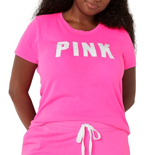 Victoria's Secret Pink Cotton Short Sleeve Campus T Shirt (XS-XXL)2