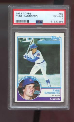 1983 Topps 83 Ryne Sandberg ROOKIE RC PSA 6 Graded Baseball Card MLB Chicago Cubs