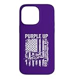 Custodia per iPhone 14 Pro Max Purple Up Militare Bambini Elicottero Mese Del Bambino Militare