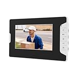 Hanmorfarbi Videoportero con cámara de 7 pulgadas, con cable, visión nocturna, audio bidireccional, apertura de puerta, ángulo amplio de...