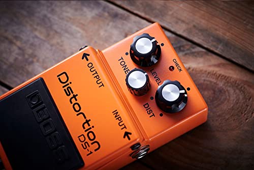 Pédale de distorsion classique DS-1 BOSS | Des sons à l'attaque acérée pour les rythmiques lourdes et les solos perçants | Un bouton TONE proposant de nombreuses options sonores