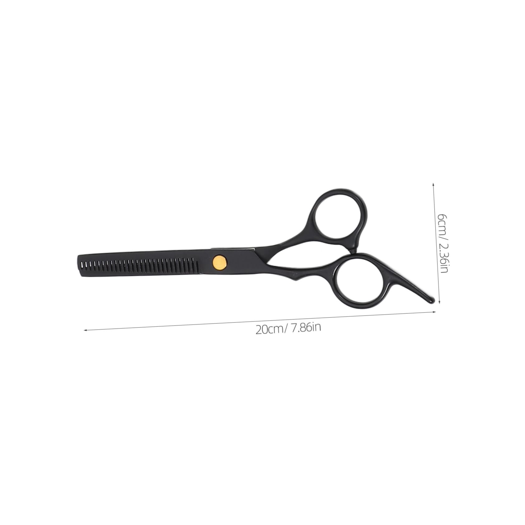 SHERCHPRY Tijeras para Peluquería Profesional en Acero Inoxidable Negro, Set de 1 para Crear Flequillo Natural Enredos, Ideales para Estilistas y Uso en Casa