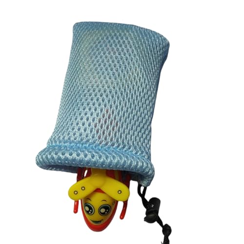 Nylon Mesh Drawstring Bag, Small Storage Pouch String Bags Blue 10 x 15cm/6 x 4Inch 8Pcs3