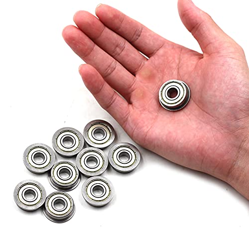 10Pcs Flange Ball Bearing F608Zz 8X22X7 Mm Metric Flanged Bearing Mini Ball Bearing #TOP4