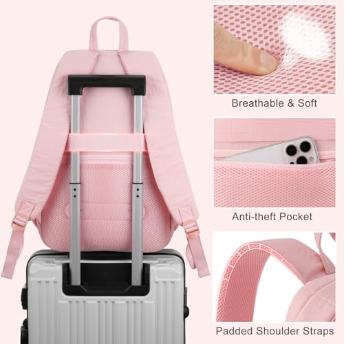 Image of kadilong 15.6 Inch Laptop Backpack for Women Travel, Quilted College Bookbag Work Backpacks,Water Resistant