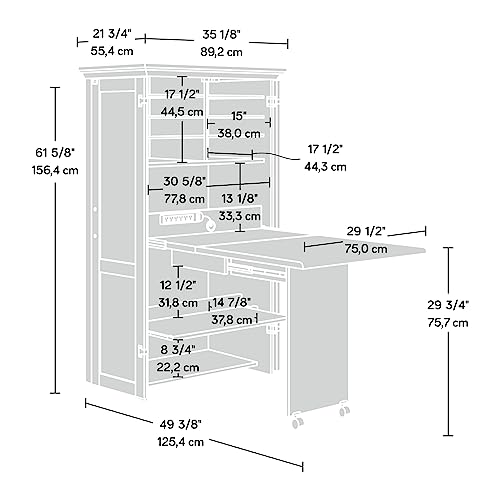 Image of Sauder Miscellaneous Storage Craft & Sewing Armoire, Pacific Maple finish