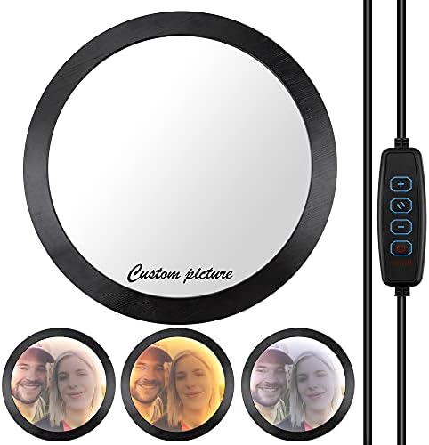 Personalized Mirror Night Light Frame Photo Custom Makeup Mirror Decorative Mirror Father'S Day Graduation Season Creative Gift