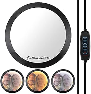 Personalized Mirror Night Light Frame Photo Custom Makeup Mirror Decorative Mirror Father'S Day Graduation Season Creative Gift