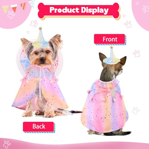 Disfraz capa rosa para perros tamaño S-M ajustable miniatura 2
